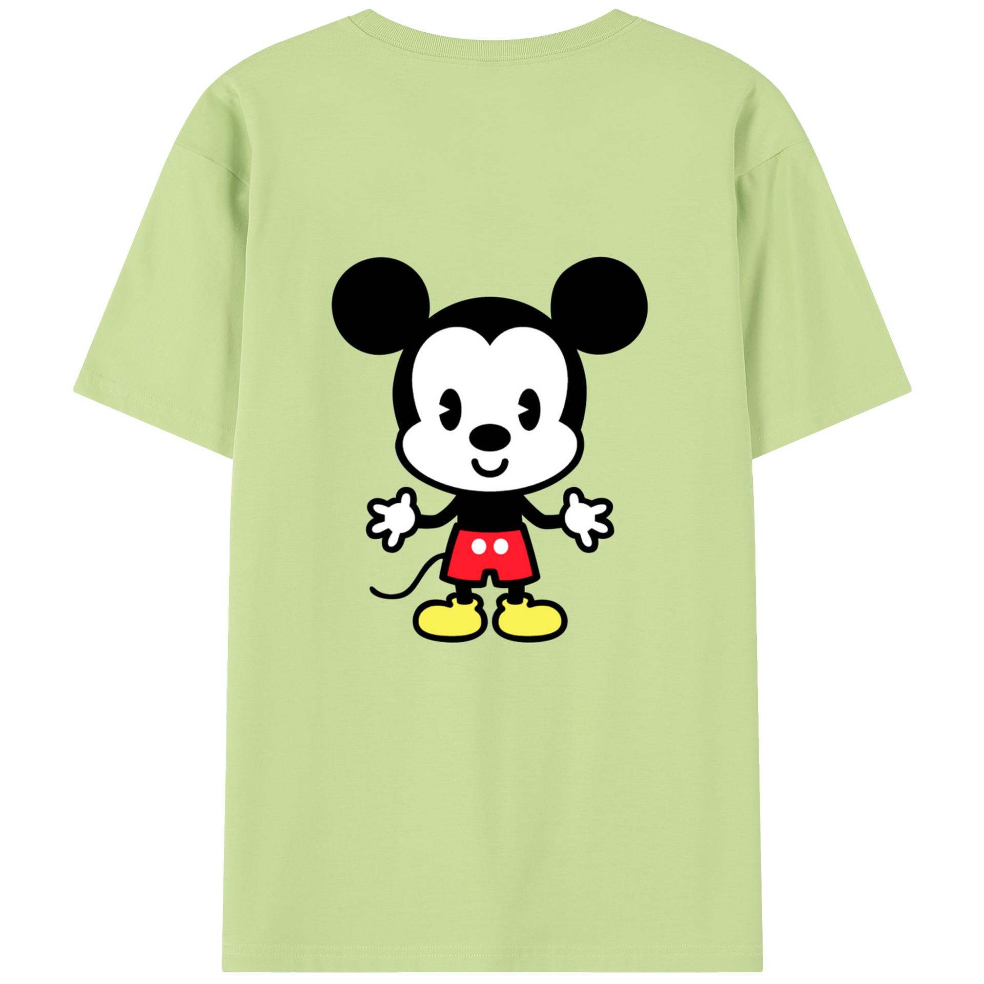 （画像用） ミッキーマウス Mickey Mouse 綿100％半袖Tシャツ（背面プリント）